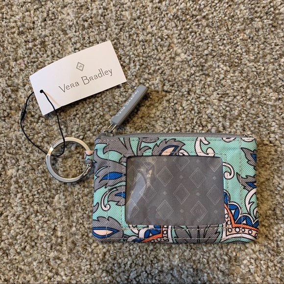 Vera Bradley NWT Fan Flowers Lighten Up Zip ID